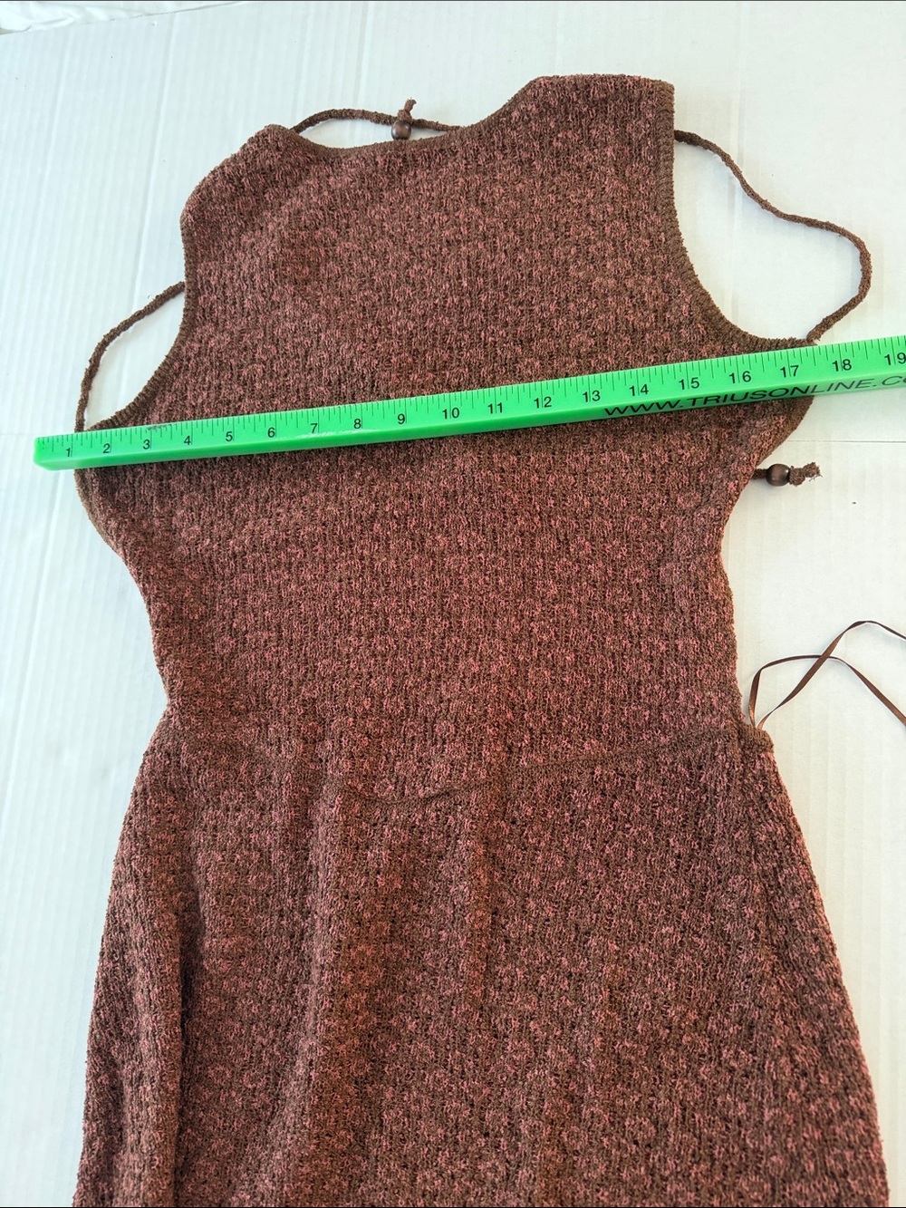 Free People Brown Printed Backless Mindy Knit long dress XL NWOT - Picture 5 of 6